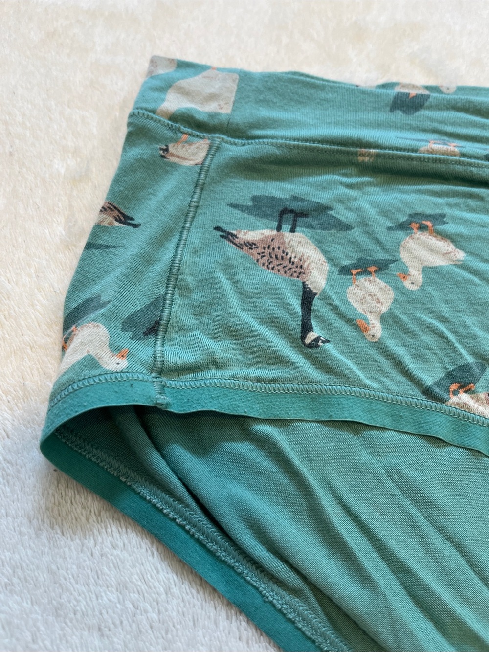 Duluth Trading Co Teal Goose & Duck Print Hipster Panties - Picture 5 of 8